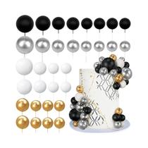 Palitos De Bolo Em Forma De Bola Coloridos 32 PCS Bolas De Pérola Topper Para Cupcakes Para