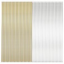 Palitos de cabelo Lawie, pacote com 40, 15 cm, dourado, prata, metal reto