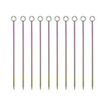 Palitos De Coquetel De Aço Inoxidável Multicoloridos Para Bar, Festa, Churrasco, Petiscos,