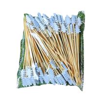 Palitos De Coquetel De Bambu Em Forma De Floco De Neve Para O Natal, 50 Peças, Garfinhos