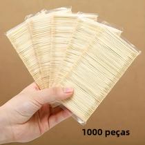 Palitos De Dente Descartáveis De Bambu Natural Com Dupla Ponta 1000PCS Ferramenta De Limpeza Para