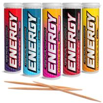 Palitos de dente Energy Xero Picks com cafeína, B12 e B6 100 palhetas