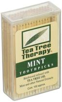 Palitos de dente Tea Tree Therapy Menta 100 unidades Palitos de dente Tea Tree Therapy Menta 100 unidades