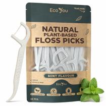 Palitos de fio dental EcoYou 50 unidades sabor menta biodegradáveis Palitos de fio dental EcoYou 50 unidades sabor menta biodegradáveis