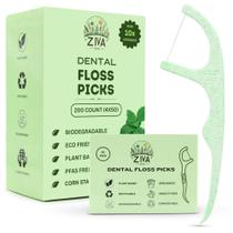 Palitos de fio dental Ziva Eco 200 unidades biodegradáveis com menta Palitos de fio dental Ziva Eco 200 unidades biodegradáveis com menta