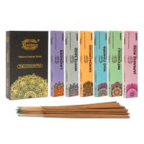 Palitos de incenso Raajsee Natural, pacote com 6 aromas mistos, 90g