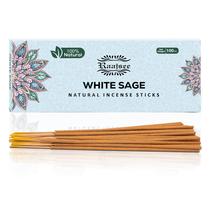 Palitos de incenso Raajsee White Sage 100g feitos à mão e naturais