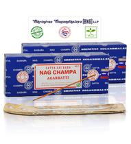 Palitos de incenso Satya Nagchampa 500g com suporte, pacote Raajsee