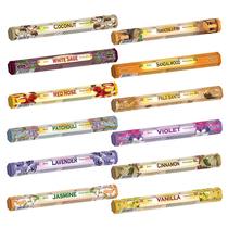 Palitos de incenso Tulasi Classic, pacote com 12 aromas naturais, 240 ml
