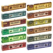 Palitos de incenso Tulasi Nag Champa, conjunto de 12 aromas, 180 palitos Palitos de incenso Tulasi Nag Champa, conjunto de 12 aromas, 180 palitos