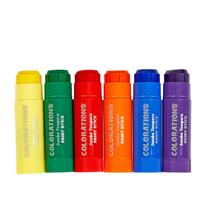 Palitos de pintura Colorations Jumbo Tempera 6 cores 40g para criança