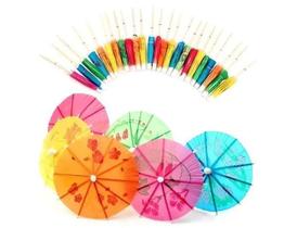 Palitos Decorados Guarda-Chuva Para Drinks 10 Unidades