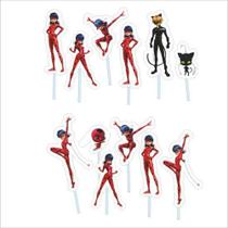 Palitos Decorativos Impressos para Docinhos Festa Ladybug - 12 Un - Piffer Palitos Decorativos Impressos para Docinhos Festa Ladybug - 12 Un - Piffer