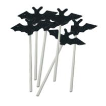 Palitos Decorativos Morcego p/ Petiscos - 6 Peças Palitos Decorativos Morcego p/ Petiscos - 6 Peças
