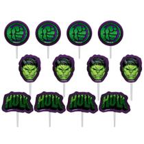 Palitos Decorativos P/ Doces Hulk - 12 Peças - 01 Unidade - Piffer - Rizzo - Disney