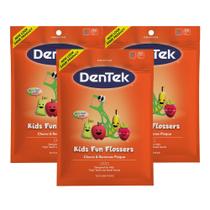 Palitos Dentais DenTek Kids Fun Flossers Frutas Silvestres 225 un Palitos Dentais DenTek Kids Fun Flossers Frutas Silvestres 225 un