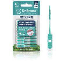 Palitos Dentais Dr. Emma Suaves em Borracha com Sabor Hortelã 100 Unidades Palitos Dentais Dr. Emma Suaves em Borracha com Sabor Hortelã 100 Unidades
