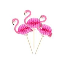 Palitos Festa Abacaxi e Flamingo 6un 10cm