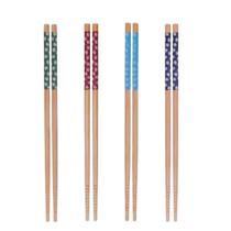 Palitos Hashi Reutilizavel De Bambú Sushi Sashimi 4 Pares