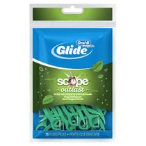 Palitos Interdentais Oral-B Glide Plus - 75 Unidades - Menta Outlast