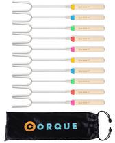 Palitos para assar marshmallow CORQUE, extensíveis de 86 cm, conjunto de 10 Palitos para assar marshmallow CORQUE, extensíveis de 86 cm, conjunto de 10