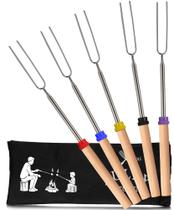 Palitos para Assar Marshmallow Zulay - 32cm, 5 Unidades - Extra Longos e Resistentes