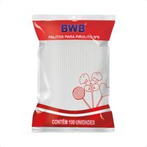 Palitos para Pirulito Pequeno Branco 100 Un para Doces e Confeitaria Palitos para Pirulito Pequeno Branco 100 Un para Doces e Confeitaria