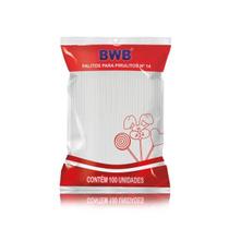 Palitos Pirulito Medio Branco C/100 Bwb Palitos Pirulito Medio Branco C/100 Bwb