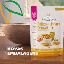 Palitos salgado linhaça dourada sem glúten 120g - leve croc Palitos salgado linhaça dourada sem glúten 120g - leve croc