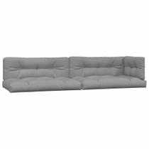 Pallet Cushions Conjunto de sofás de tecido cinza vidaXL, 5 peças para ambientes internos/externos