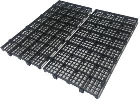 Pallet Em Plástico 50x25cm Kit Com 10 Estrados Preto