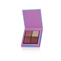 Pallete Estojo de Bolso Sombras Blush Multifuncional Faces Natura Iluminador Rose Vinho Dourado