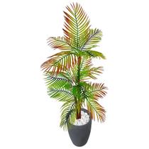 Palmeira Areca Bambu Planta Artificial Com Vaso Decorativo - Flor de Mentirinha