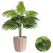 Palmeira Artificial Com Vaso Polietileno Decora Casa Mesa