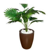 Palmeira Artificial Grande Com Vaso Polietileno Brilho Liso