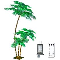 Palmeira artificial LIGHTSHARE 1,8 m 3 troncos 203 LEDs elétricos