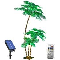 Palmeira artificial LIGHTSHARE Luzes LED solares de 183 cm