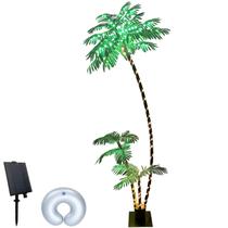 Palmeira artificial SOSHOT com iluminação solar de 7 pés com 260 LED Palmeira artificial SOSHOT com iluminação solar de 7 pés com 260 LED