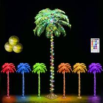 Palmeira iluminada por LED HEYCOLOR 5FT com luzes que mudam de cor