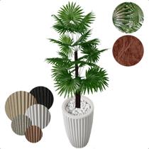 Palmeira Leque Artificial Grande com Vaso Decoração para Sala - Flor de Mentirinha