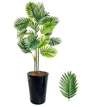 Palmeira Planta Artificial Troncos Com Vaso Liso Polietileno