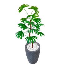 Palmeira Rafia Verde Planta Artificial Grande Vaso Decoração - Flor de Mentirinha