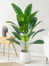 Palmeira Tropical Artificial Grande - Toque Real Monstera e Banana - Decoração