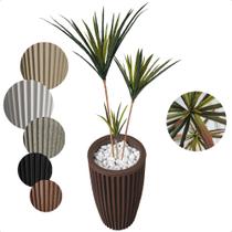 Palmeira Yucca 3 Ramos Planta Artificial Grande Vaso Decoração