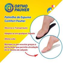 Palmilha de espuma confortpauher 37/38 branca ortho pauher