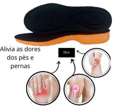 Palmilha De Gel Anatômica Anti-impacto Confortável C/ Têxtil