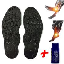 Palmilha Insole Magnética com Carvão Ativo Aoyama + Gel Arnica
