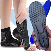 Palmilha Macia Anti Impacto e Meia Sem Ponteira Confortável para Dor, Varizes e Formigamento