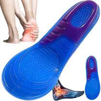 Palmilha Macia de Gel Confortável Absorção de Impacto Ajustavel para Todos os Tipos de Calçados