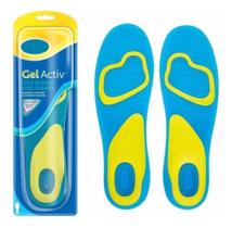 Palmilha Silicone Gel Anti Impacto 42 a 48 Azul e Amarelo Conforto e Proteção